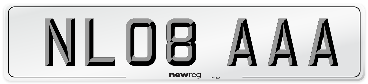 NL08 AAA Number Plate from New Reg